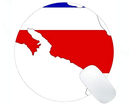 US0384 Tapis de souris rond unique en caoutchouc Costa Rica