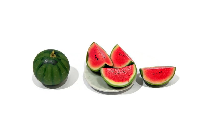 1shopforyou 4 Pieces Watermelon and 1 Watermelon Balls in Home Kitchen Party Home Décor Made of Clay Material.