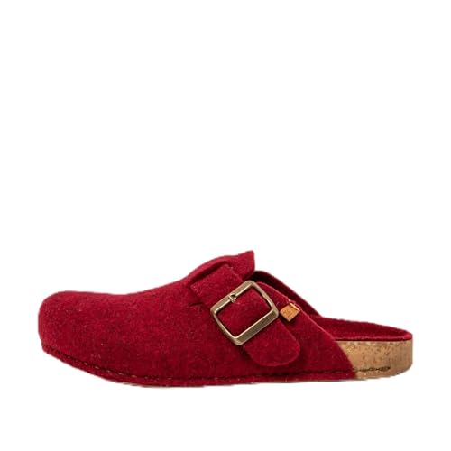 El Naturalista NA70 Wool Tibet chaussons d'intérieur haut de gamme en laine rouge artisanale