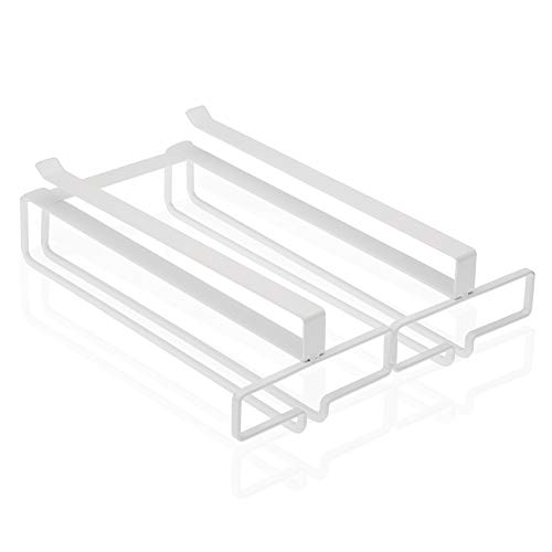 Versa Soporte para Copas bajo Armario sin Tornillos Color Blanco de Metal