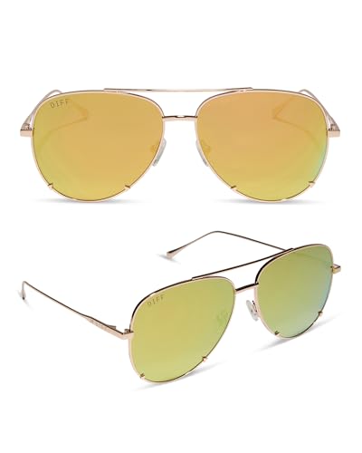 DIFF Scarlett designer lightweight oversized aviator sunglasses for women