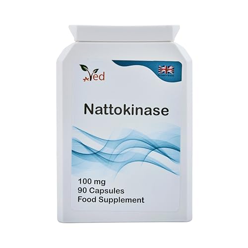 Ved Nattokinase, 2000 FU / 100mg, Nattokinase Natural Fermented Soybean Extract,Enzyme from Japanese Natto,90 Capsules (3 Months Supply)