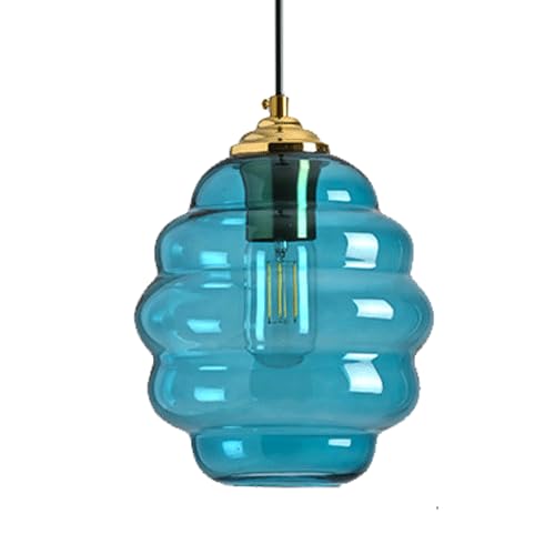 Luminaires de Plafond à Base E27 HAIDU en verre soufflé au design raffiné