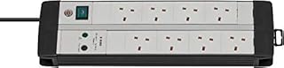 Brennenstuhl Premium-Line 30.000A extension socket with surge protection 8-way Duo black/light grey 3m 05VV-F 3G1,25 *GB*