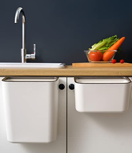 Caneca de basura rectangular para puerta de gabinete 8.4 L miniatura 3
