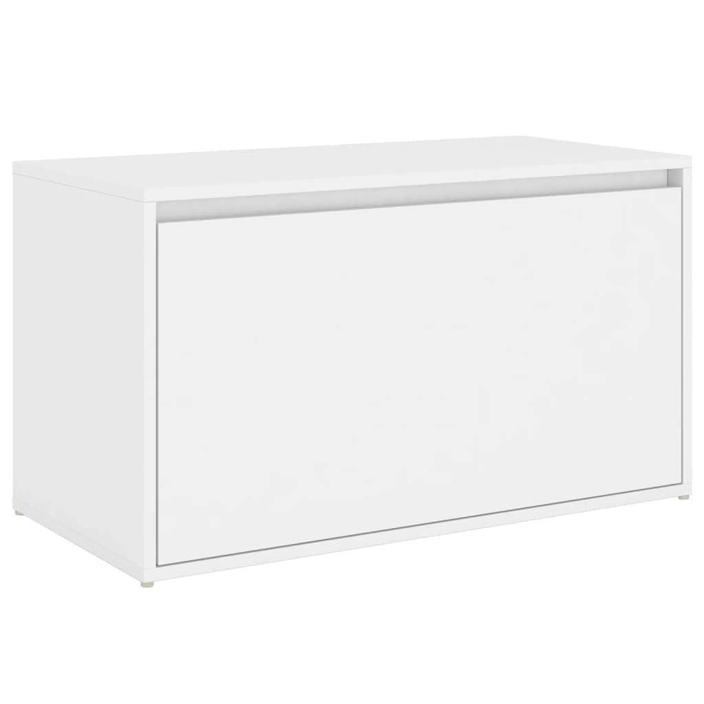 vidaXL Flurbank 1 Schublade Sitzbank Sitztruhe Schuhbank Garderobenbank Truhenbank Bank mit Stauraum Flurmöbel 80x40x45cm Weiß Holzwerkstoff