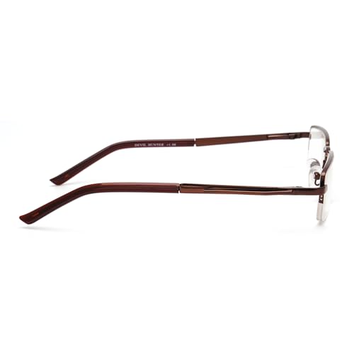 Image of Half Rim Reading Glass for Men and Women | Lightweight Rectangular Design | Scratch-Resistant Lens | Soft Silicone & Adjustable Nose Pads | Suitable for All Face Types