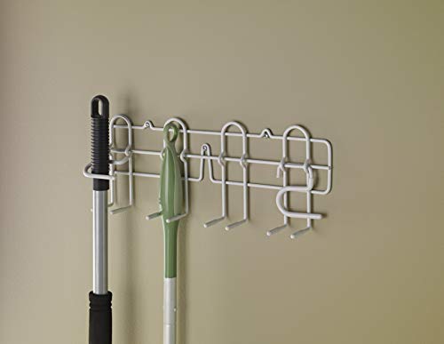 image for ClosetMaid 3462 Broom & Mop Holder for Wall or Door Mount, Durable Whi