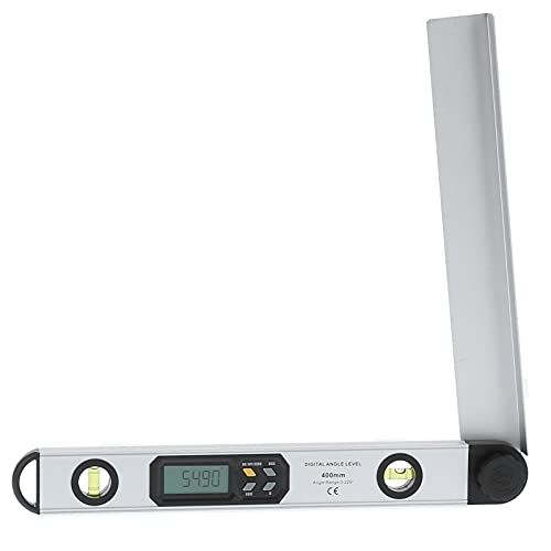 Vvikizy Cyfrowa Linijka Kątowa o Wysokiej Precyzji, Czuły Elektroniczny Kątomierz LED do Obróbki Drewna i Majsterkowania, długość 400 Mm, w Zestawie Instrukcja Obsługi