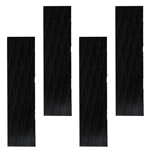 Fityle 4枚セット サーフボード サーフィン トラクションパッド デッキパッド グリップ 黒