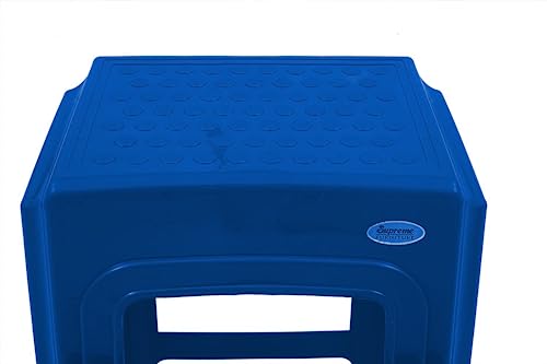 Image of SKYGLAMOUR Supreme Plastic Multi-Purpose Step Stool for Home | Office&Kitchen Use with Weight Bearing Capacity of 150 Kg |2 Step Stool for Home| Color: French Blue; Qnt: 2 Pcs.