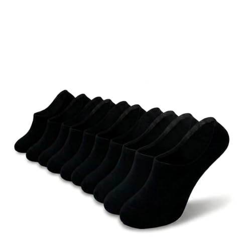 Image of 100% Cotton No Show Socks Womens (6-Pack) - Invisible Liner Socks - Non-Slip Casual Low Cut for Sneakers & Flats
