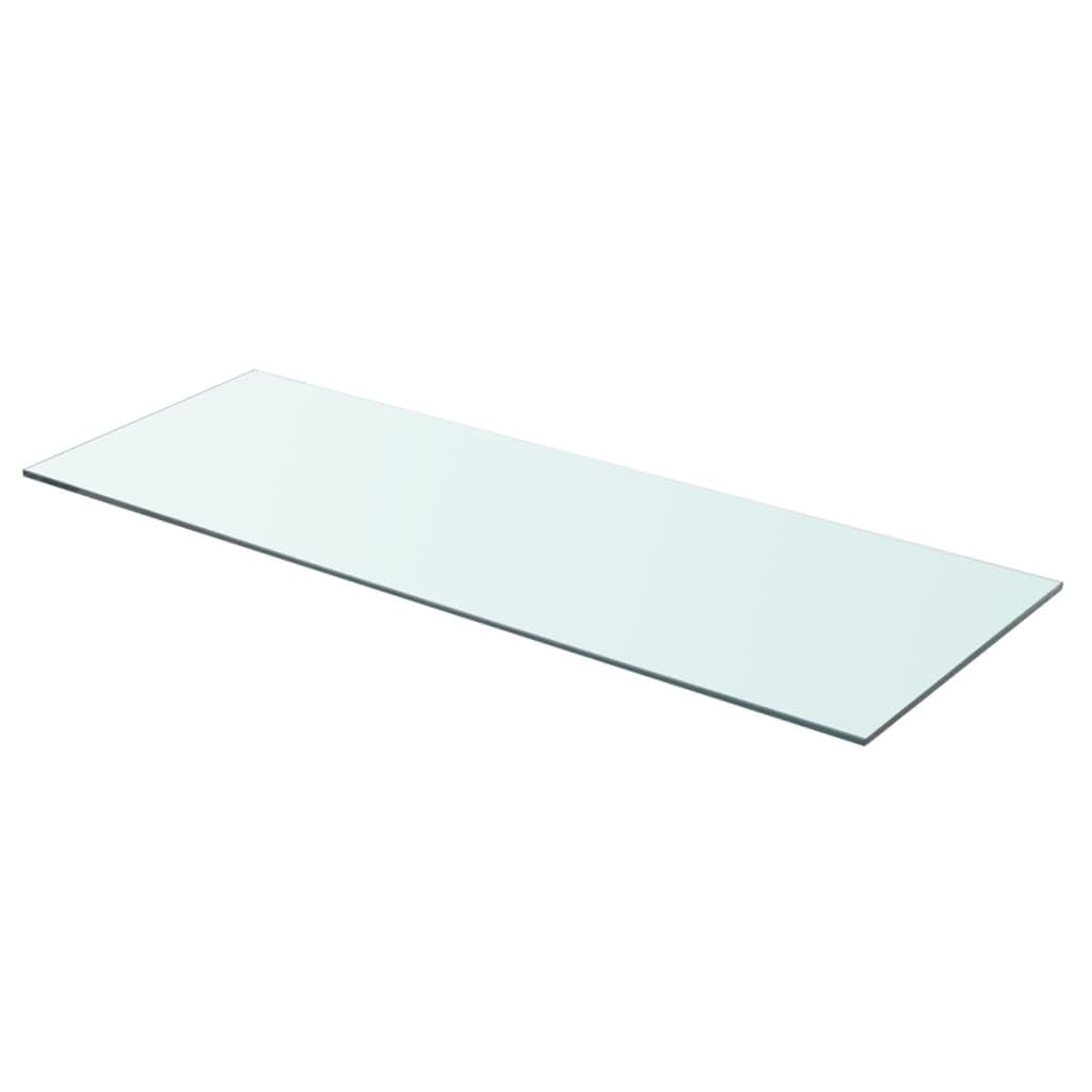 vidaXL Shelf Panel - Clear Tempered Glass - 80x30 cm Size - Modern and Sturdy Display Feature - Easy to Clean - 15 kg Load Capacity Glass Panel