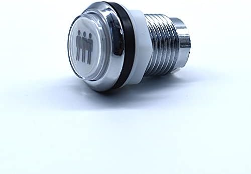 Arcity 4 Pcs/Lot 30mm Arcade LED Push Buttons Chrome Illuminated Plating 1P 2P 3P 4P Pattern with Micro Switch for Arcade Machine Games Console MAME Jamma Parts 12V Durable New