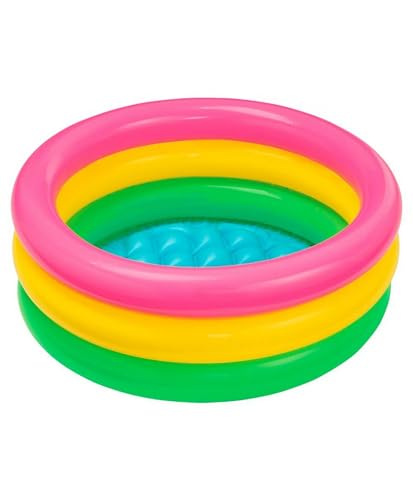 Image of Storio 3 Feet Inflatable Kids Pool | Bath Tub for Toddlers & Children | Summer Water Fun Pool Toy - 34 x 10 Inches | Garden & Balcony Splash Pool for Boys & Girls (3+ Years) (Pack of 2)