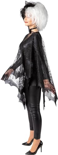 Orlob Spinne Poncho Umhang Spinnengewebe Spinnenkostüm Halloweenkostüm