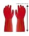 kitchen-star Ultimate Rubber Household PVC Gloves with Comfortable Cotton Lining, Anti-Slip surface, Kitchen Dishwashing, Extra Thickness, Kitchen Cleaning, Working, Painting, Pet Care (Large, Red)
