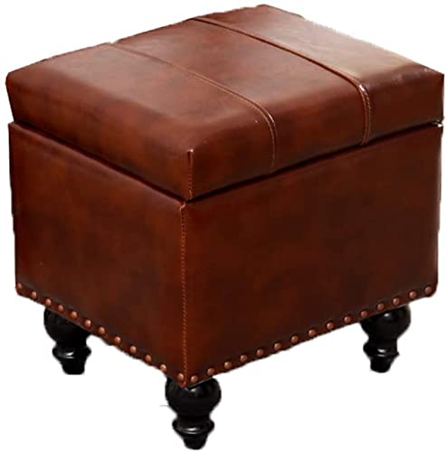 Tabouret de pied ottoman multifonctions avec boîtes de rangement intégrées en bois - 2