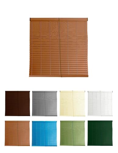 JARDIN202 - Persiana de PVC Alicantina con Polea Metálica | Persiana Enrollable | Estor Enrollable para Ventanas, Puertas, Salón y Cocina | 120 x 100 cm (Oregón)