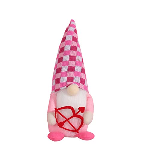 Nain de Saint-Valentin en peluche cœur décoration maison Noël