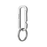 SanTree Titanium Carabiner Key Chain Ring Holder for Belt, Quick Release Heavy Duty Belt Loops Clip