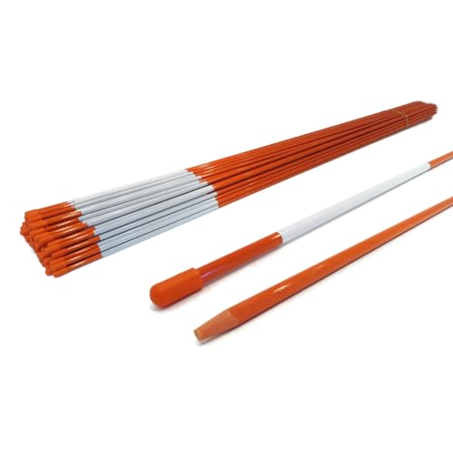 The ROP Shop | (Pack of 12) 1/4 Inch Driveway Tapered Fiberglass Markers, Flexible, Heavy Duty