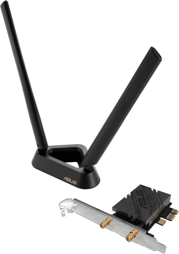 Image of ASUS PCE-BE92BT WiFi 7 PCI-E Adapter with 2 External Antennas. Supporting 6GHz Band,320MHz,Bluetooth 5.4,WPA3 Network Security,OFDMA and MU-MIMO,only Compatible with Intel motherboards (Pack of 10)
