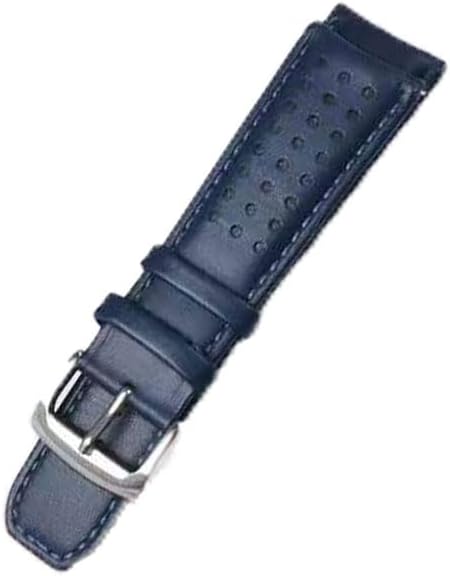 For Citizen Blue Angels Watch Band AT8020-03L AT9031-52L Leather Strap 22mm Blue With Blue line image 5
