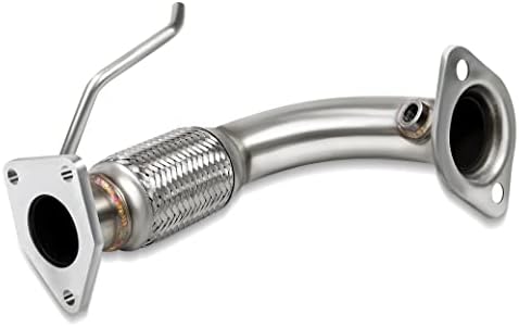 JY PERFORMANCE Front Flex Pipe Compatible With 2003-2007 Honda Accord 2.4L Direct Fit Stainless Steel 52349