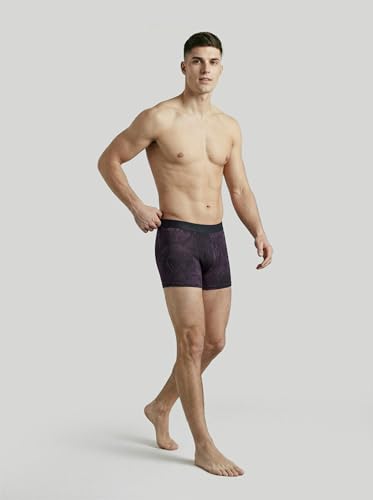 Image of TECHNOSPORT Men's Colorblock Trunks Underwear with ElastoLITE 4 Way Stretch Lightweight Breathable Moisture Wicking Soft Anti Odour Anti Microbial UPF 50+ Comfort Fit Boxer Briefs Innerwear for Men