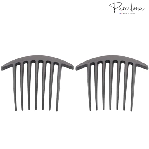 Peines laterales Parcelona 7 dientes 10 cm negro set de 2 miniatura 4