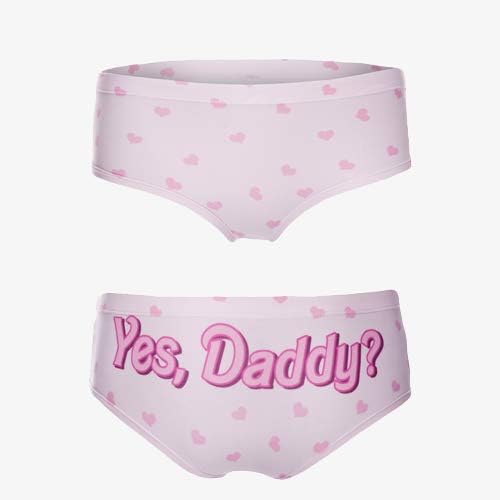 WWDDVH3D Printing Pink Yes Daddy Women's Briefs Thong Panties for Women Erotic Pink