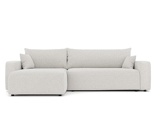 GREKPOL Canapé d'Angle Convertible 278x145 à Gauche ou à Droite - 3 Places Avec Espace de...