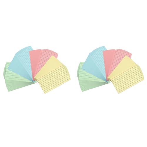 Fichas de colores para estudiar y memorizar con rayas de 3X5 pulgadas, 600 tarjetas