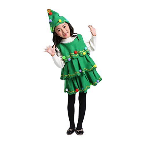 Disfraz árbol de Navidad para niñas 6-7 años miniatura 2