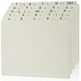 1 Set 25 Alphabet File Dividers A-Z Top Tab File Guides Letter Size 1/5 Cut Tab Manila Alphabetical File Organizer File Cabinet Dividers for Work Office Home School and Desk Organizer(Light Green)