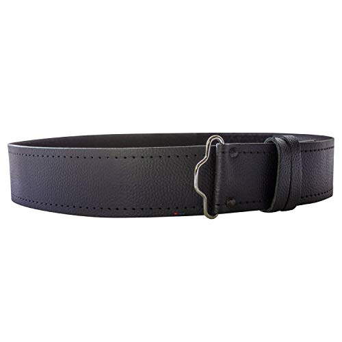 I LUV LTD Mens Leather Kilt Belt Grained Hook and Loop Scottish Made, Waist Size 28