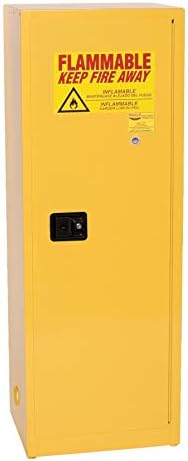 Eagle 24 Gallon Flammable Liquid Safety Cabinet, 3 Shelves, Self-Closing Door, Yellow, 2310X
