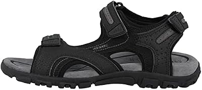 Geox Uomo Sandal Strada D, Sandalias para Hombre, Multicolor (Black/Stone), 41 EU