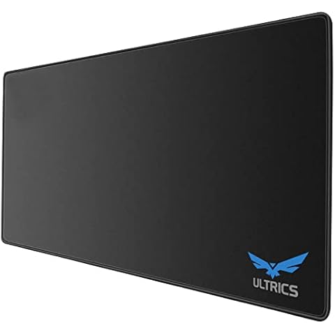 ULTRICS Mouse Mat, 900x400x4mm Extended Gaming Mouse Pad, Stitched Edges Water-Resistant Smooth Surface Mousepad, Non-Slip Rubber Base Large Desk Mat for Keyboard Laptop Computer Office Home - Black Cover