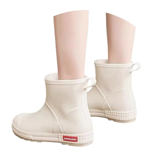 Laquieio Botas De Agua Mujer 2025 Botines Impermeables Exteriores Mujeres Botas de Agua de Moda Zapatos de Trabajo de Cocina Zapatos de Trabajo Para Mujer -1