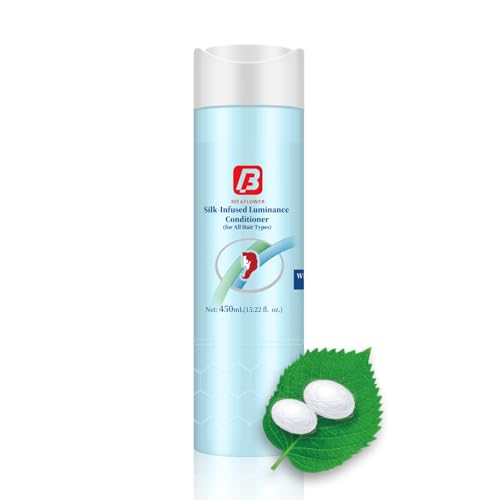 Acondicionador, suavizante y reparador, fórmula de proteína de seda hidrolizada, tipo de fragancia floral, 450 ml