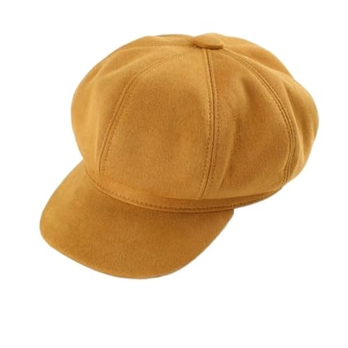 Retro Korean Style Berets Hat Keep Warm British Suede Octagonal Hat JK Y2k Newsboy Cap Girls