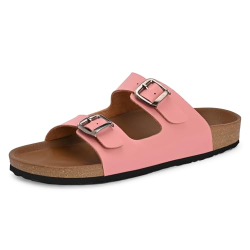 Image of Centrino Women's Berkin-Style Slip-On Sandals | Open Toe Design | Soft PU Footbed | Lightweight & Comfortable | Arch Support | On-Grip Sole | Casual Outdoor Wear (9226)
