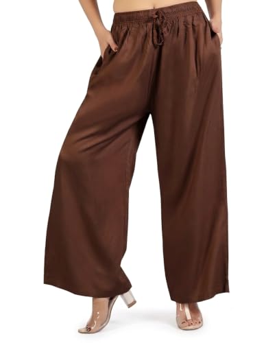 Image of BENKILS Women's Cotton Reyon Regular Fit Palazzo Pants - Available Size - M to 6XL