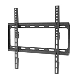 SLx TV Wall Bracket Fixed Slim for 32 to 70 Inch, Ultra Low Profile 27mm, Max VESA 400 x 400, 40kg Heavy Duty Flat Screen Wall Mount for LED LCD TVs with Built In Spirit Level & Wall Fixing Kit