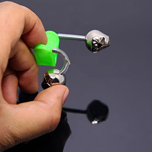Visstang Bell Bite Alarm klem LED Dual Bells licht draagbaar accessoire voor nachtzee visserij tackle groen 10 stks. - Image 5
