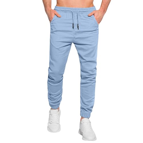 WENKOMG1 Mens Workout Sweatpants, Elastic Bottom Casual Athletic Running Jersey Jogger Sweat Pants, S-2XL