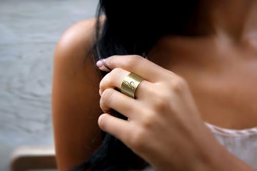 Bague note de musique en or bague large ajustable et confortable - 3