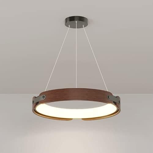 Éclairage pendentif en bois LED : suspension de plafond pour chambre et salon moderne